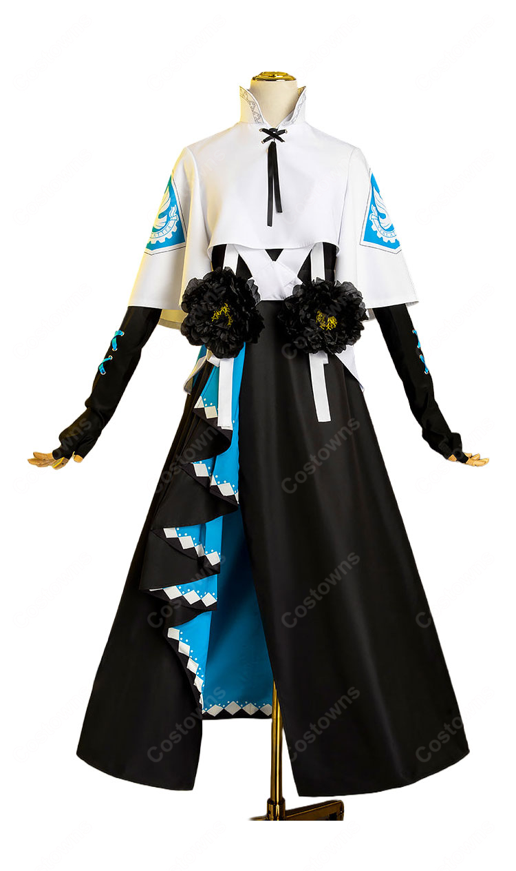 GUILTY GEAR -STRIVE- クイーン・ディズィー コスプレ衣装 ヴィアラティア公務衣装 花飾り付き-2