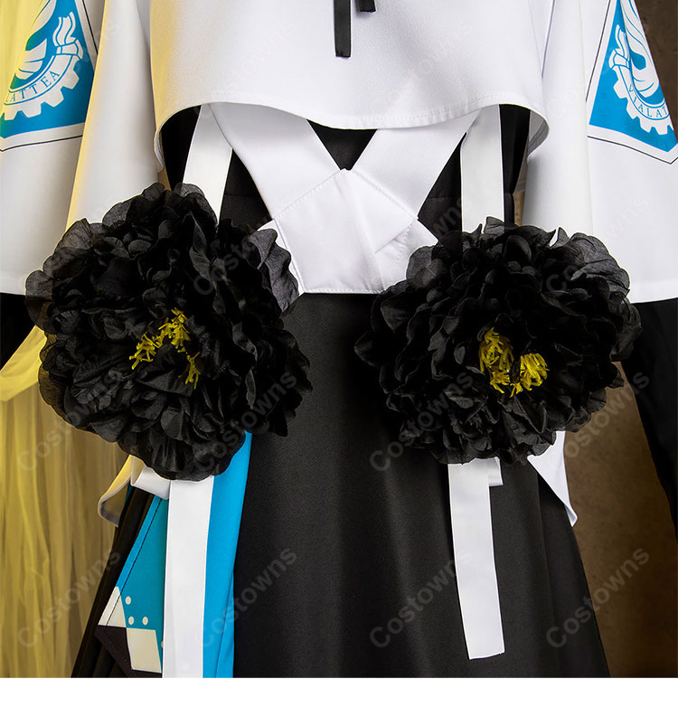GUILTY GEAR -STRIVE- クイーン・ディズィー コスプレ衣装 ヴィアラティア公務衣装 花飾り付き-9