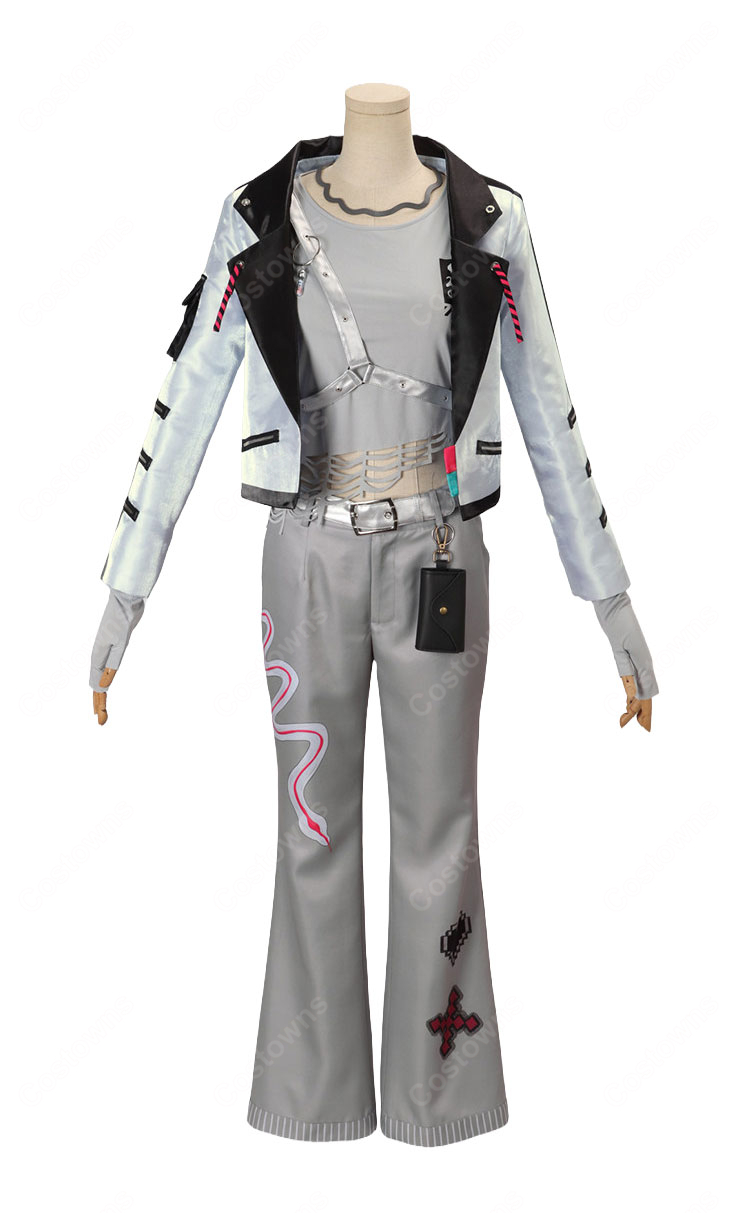 FouRTe Project 御影 漣 コスプレ衣装 ジャケット＆ワイドパンツセット ネックレス・ハーネス付き-2