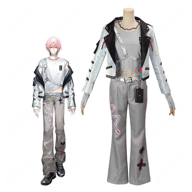 FouRTe Project 御影 漣 コスプレ衣装 ジャケット＆ワイドパンツセット ネックレス・ハーネス付き-1
