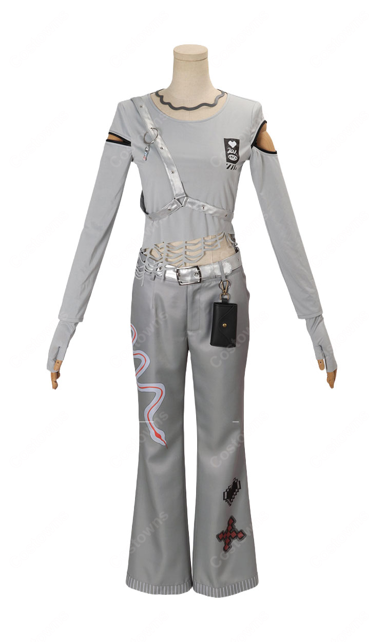 FouRTe Project 御影 漣 コスプレ衣装 ジャケット＆ワイドパンツセット ネックレス・ハーネス付き-5