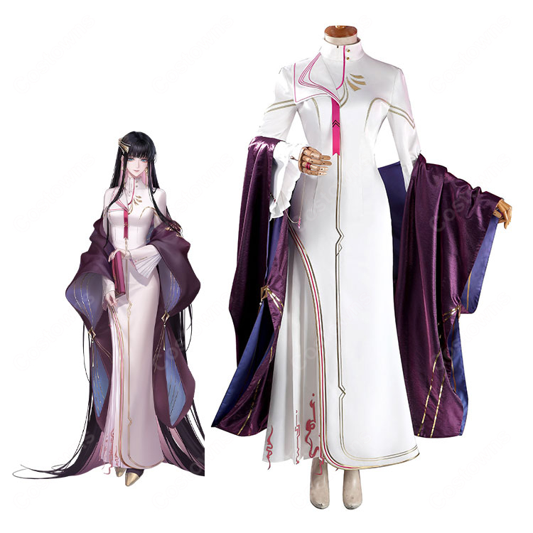 無期迷途 シーリン コスプレ衣装 基本衣装Ver. 蒼藍ドーム ロングドレス&ショール 小物セット XS~XXL-1