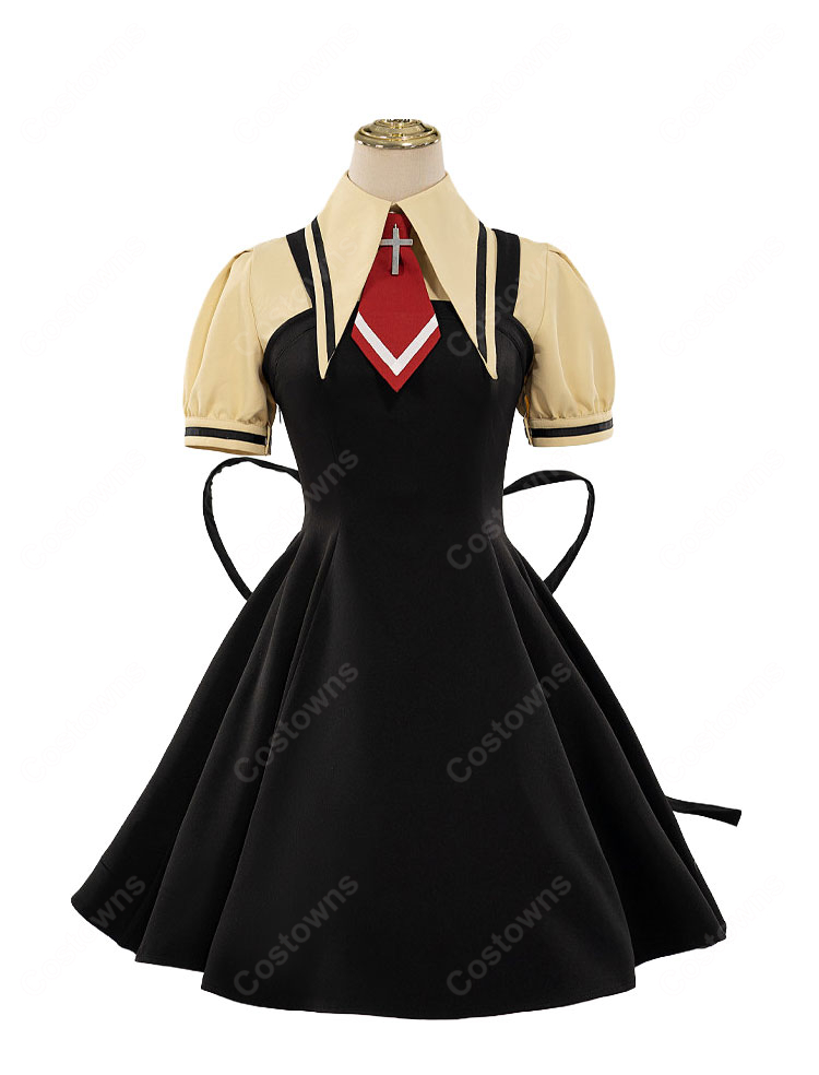 AIR 神尾観鈴 夏服 制服Ver. コスプレ衣装 ジャンパースカート・ネクタイ・髪飾り付き イベント撮影向け-2