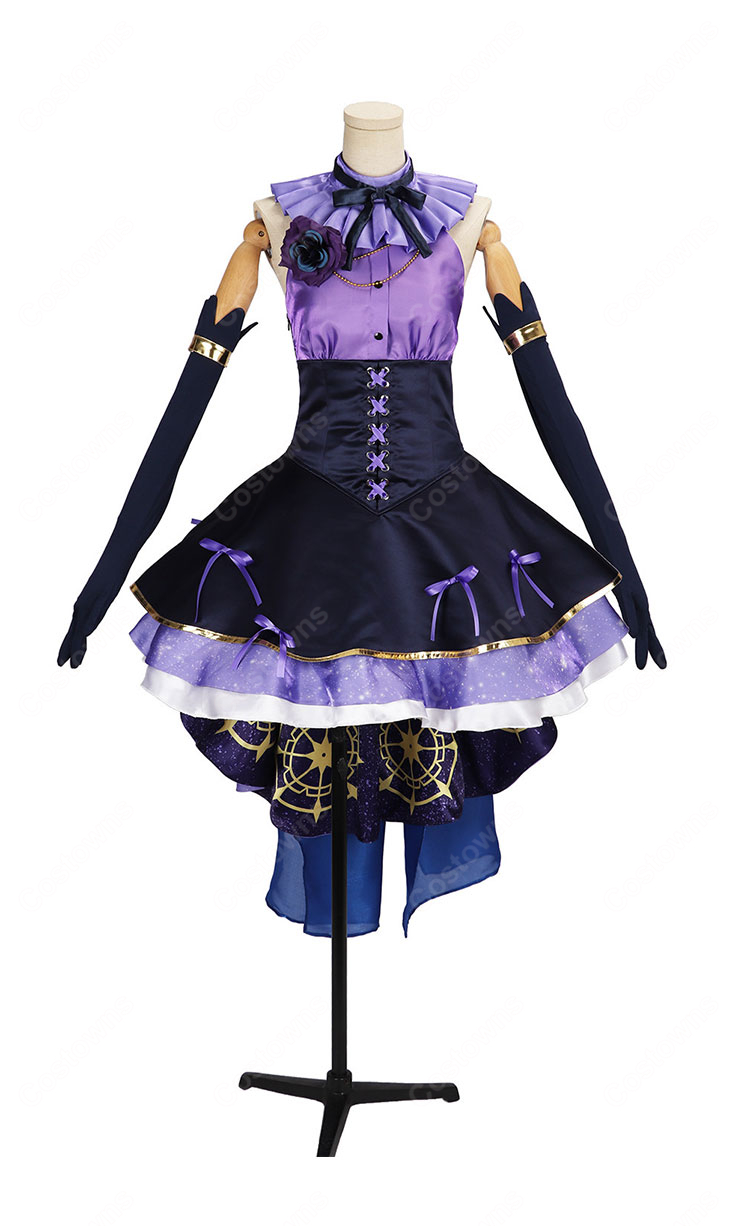 にじさんじ 8th Anniversary 月ノ美兎 コスプレ衣装 ドレス&グローブセット-2
