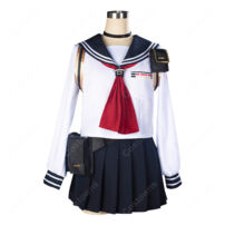 ブルーアーカイブ 高倉クルミ コスプレ衣装 SRT特殊学園 FOX小隊 通常制服 セーラー服 小物セット(ブルーアーカイブ -Blue Archive- コスプレ衣装)
