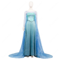 アナと雪の女王 エルサ コスプレ衣装 Snow Queen 氷のドレス ケープ・コルセット付き XS～XXL(202×202)