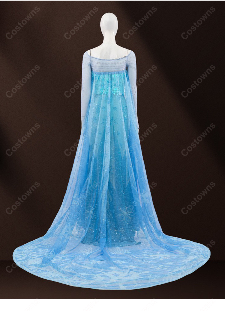 アナと雪の女王 エルサ コスプレ衣装 Snow Queen 氷のドレス ケープ・コルセット付き XS~XXL-4