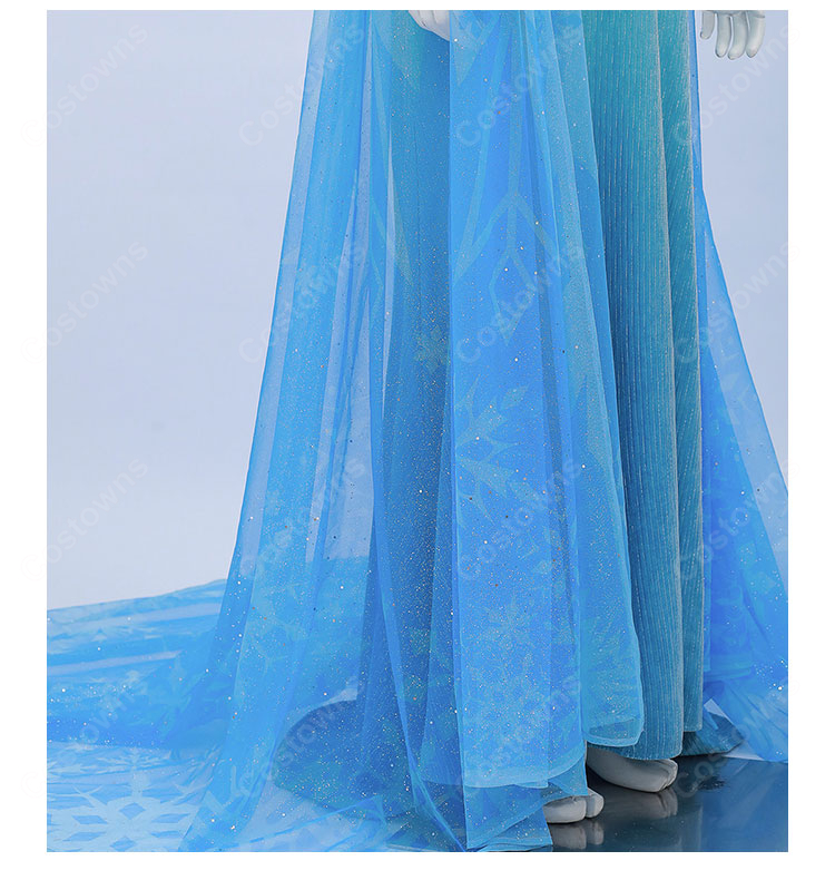 アナと雪の女王 エルサ コスプレ衣装 Snow Queen 氷のドレス ケープ・コルセット付き XS~XXL-10