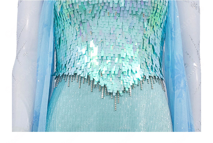 アナと雪の女王 エルサ コスプレ衣装 Snow Queen 氷のドレス ケープ・コルセット付き XS~XXL-6