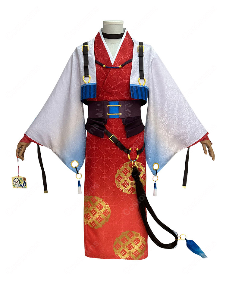 鬼滅の刃 冨岡義勇 干支2026 午年Ver. コスプレ衣装 馬耳・和装アクセサリー付き 新年イベント・撮影向け-2
