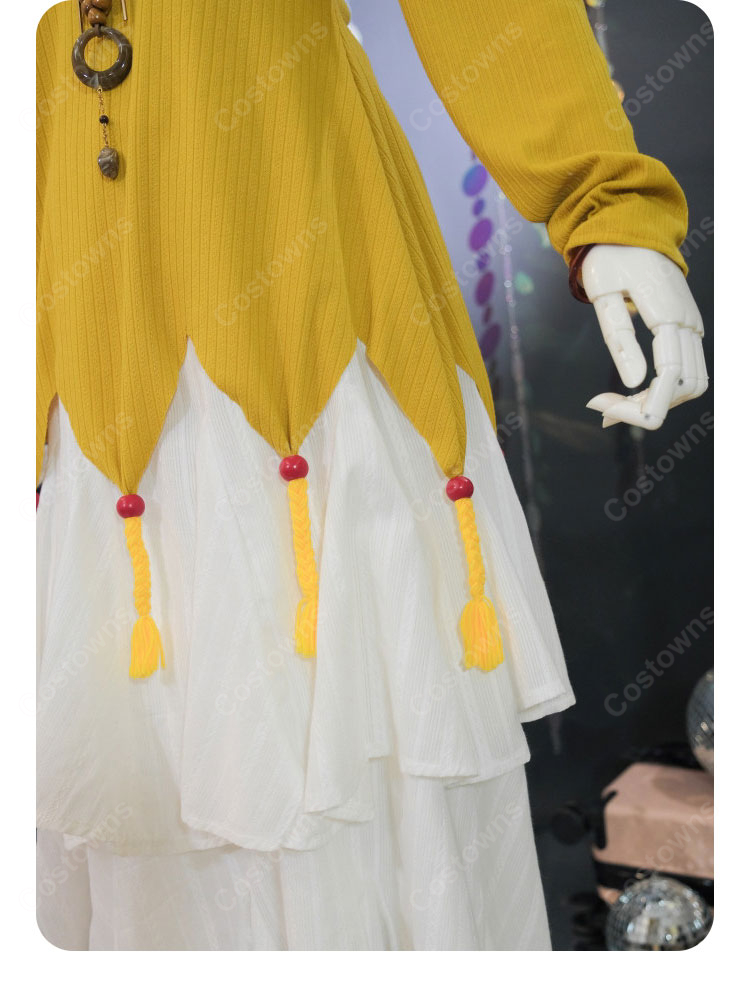 しゅごキャラ! ほしな歌唄 ステージ衣装Ver. コスプレ衣装 イエロー×ホワイト 6点セット イベント・撮影向け-5