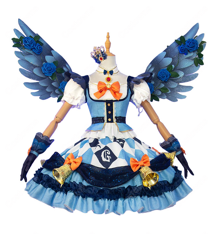 アイカツ! 藤堂ユリカ ナイトメアカプリコーンコーデ コスプレ衣装 星座プレミアムドレス クラウン付き・翼追加可-2