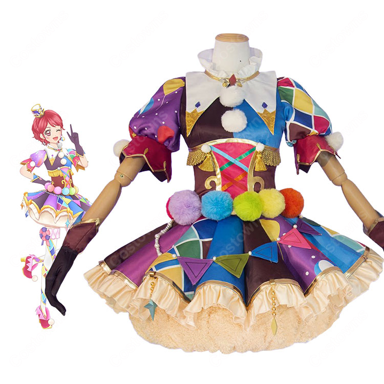 アイカツ! 一ノ瀬かえで ピエロカーニバルコーデ コスプレ衣装-1