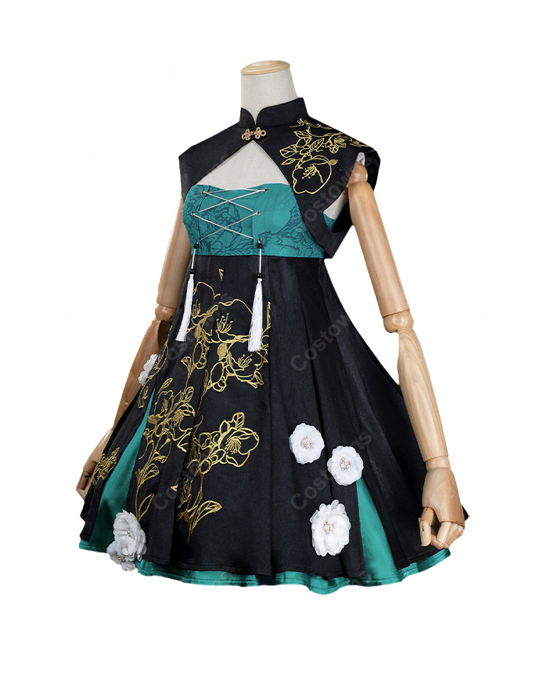 初音ミク ツリービレッジカフェ チャイナ風 コスプレ衣装-3