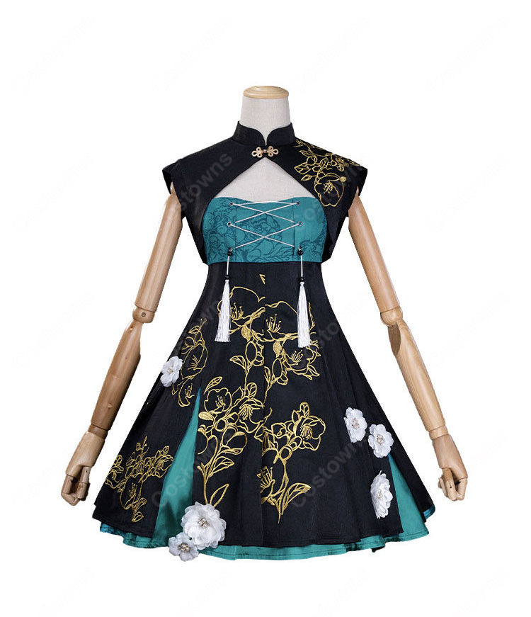 初音ミク ツリービレッジカフェ チャイナ風 コスプレ衣装-2