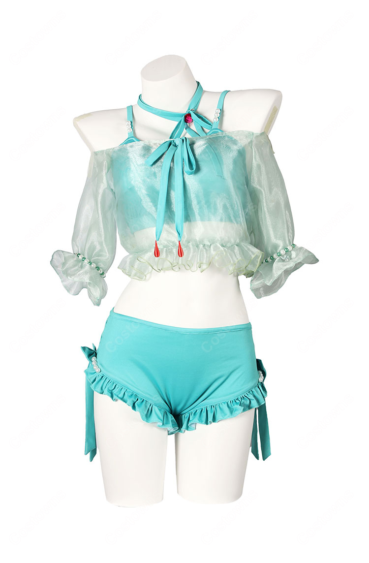 ウマ娘 プリティーダービー ウインバリアシオン［水面のプリンシパル］水着風 コスプレ衣装 サポカ衣装 イベント撮影向け-2