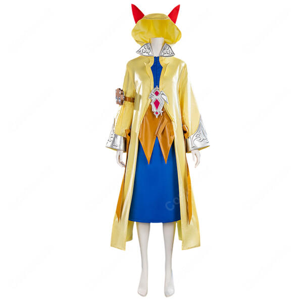 ファイナルファンタジーXIV クルル・バルデシオン コスプレ衣装 サイオンズリスナー衣装 猫耳フード付き イベント・撮影向け オーダメイド可元の画像