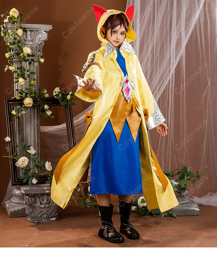 ファイナルファンタジーXIV クルル・バルデシオン コスプレ衣装 サイオンズリスナー衣装 猫耳フード付き イベント・撮影向け-5