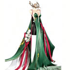 アズールレーン ナポリ コスプレ衣装 通常衣装Ver. 深緑ロングドレス ストッキング・衣装アクセサリー付き