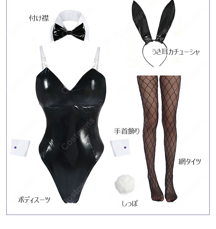 パンティ&ストッキングwithガーターベルト アナーキー・ストッキング バニーガール コスプレ衣装 うさ耳・網タイツ付き-10