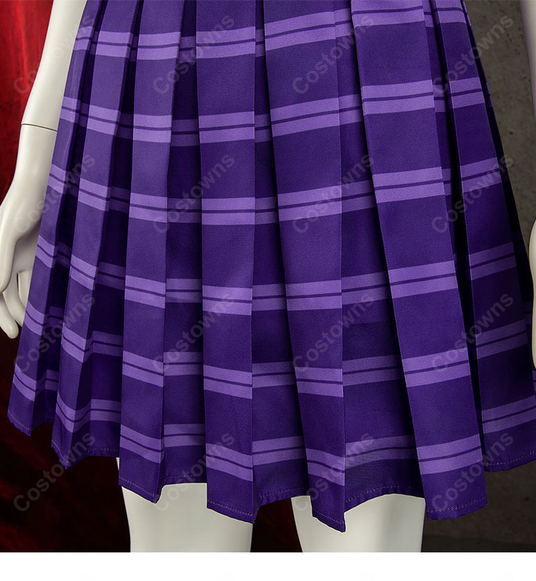 逆転裁判 蘇る逆転 宝月茜 アカネ 高校生制服Ver. コスプレ衣装 白衣・ベスト・シャツ・スカート・ソックス・リボン6点セット-14