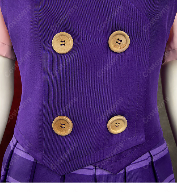 逆転裁判 蘇る逆転 宝月茜 アカネ 高校生制服Ver. コスプレ衣装 白衣・ベスト・シャツ・スカート・ソックス・リボン6点セット-12