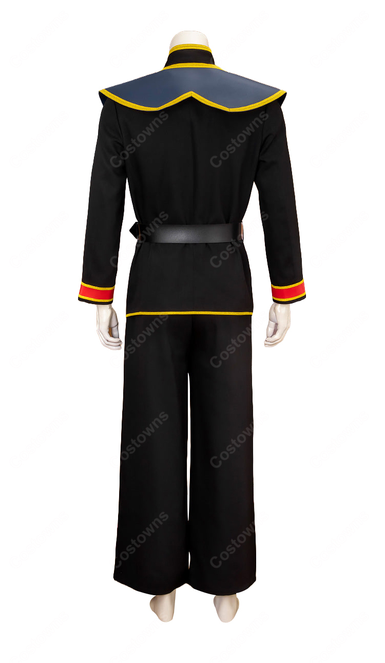ディシディア ファイナルファンタジー NT スコール・レオンハート 2ndフォーム SeeD制服 コスプレ衣装 上着 肩飾り パンツ ベルト付き-4