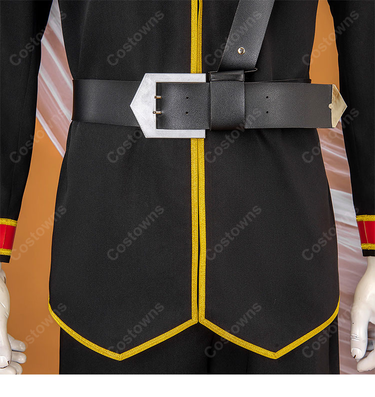 ディシディア ファイナルファンタジー NT スコール・レオンハート 2ndフォーム SeeD制服 コスプレ衣装 上着 肩飾り パンツ ベルト付き-6