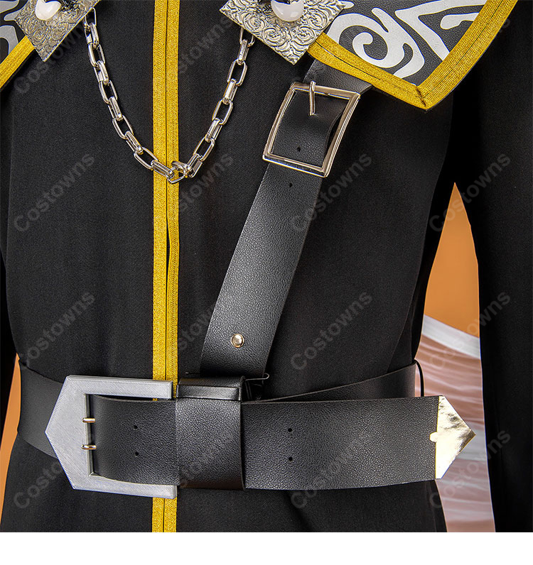 ディシディア ファイナルファンタジー NT スコール・レオンハート 2ndフォーム SeeD制服 コスプレ衣装 上着 肩飾り パンツ ベルト付き-8