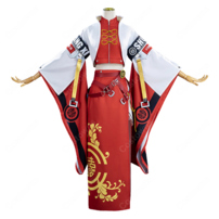 GUILTY GEAR -STRIVE- 蔵土縁 紗夢 コスプレ衣装 赤白チャイナ風衣装 コート トップス スカート ベルトセット(202×202)