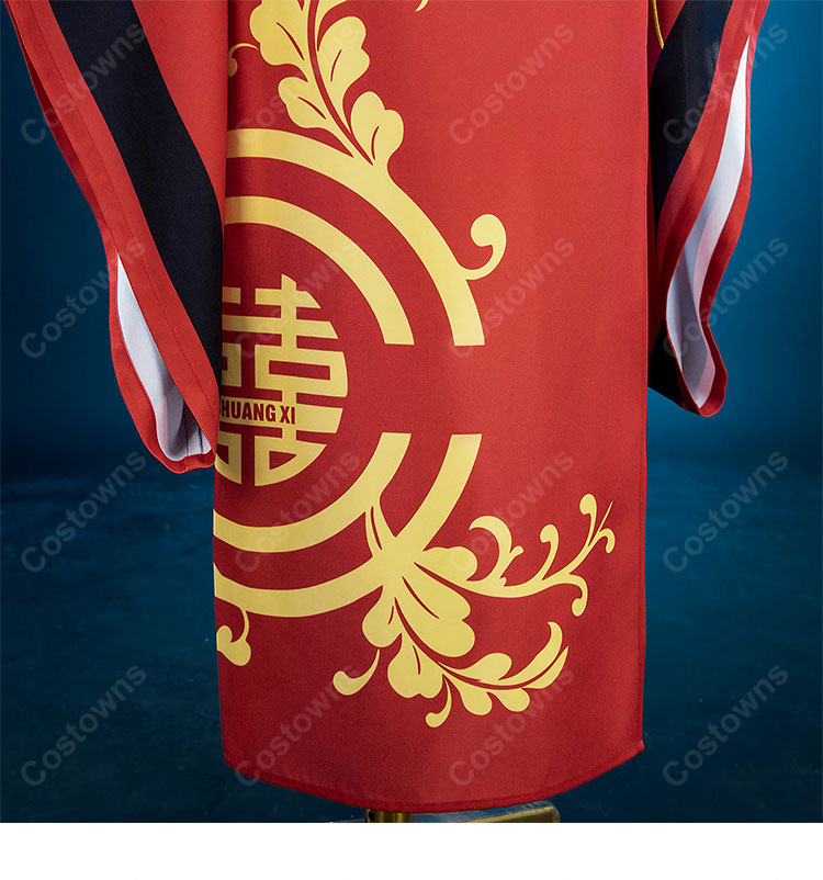 GUILTY GEAR -STRIVE- 蔵土縁 紗夢 コスプレ衣装 赤白チャイナ風衣装 コート トップス スカート ベルトセット-13