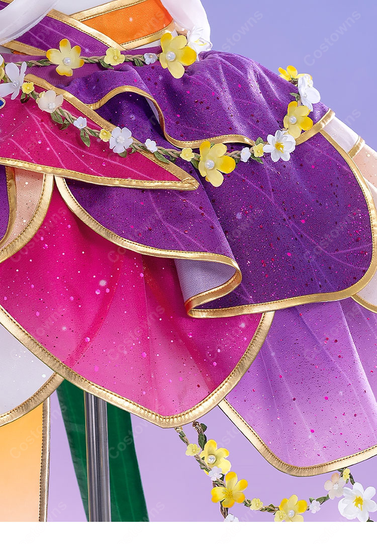 ラブライブ!スクフェス 矢澤にこ 妖精の国編 覚醒後 妹にしてあげる♪ コスプレ衣装 花妖精風ステージ衣装-5