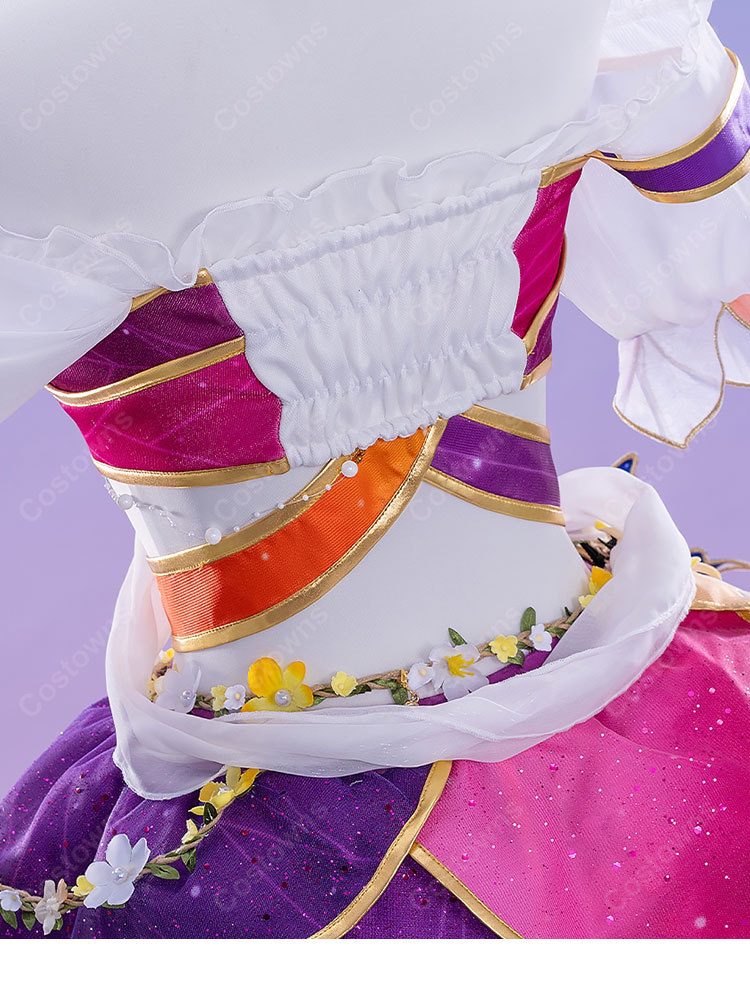 ラブライブ!スクフェス 矢澤にこ 妖精の国編 覚醒後 妹にしてあげる♪ コスプレ衣装 花妖精風ステージ衣装-3
