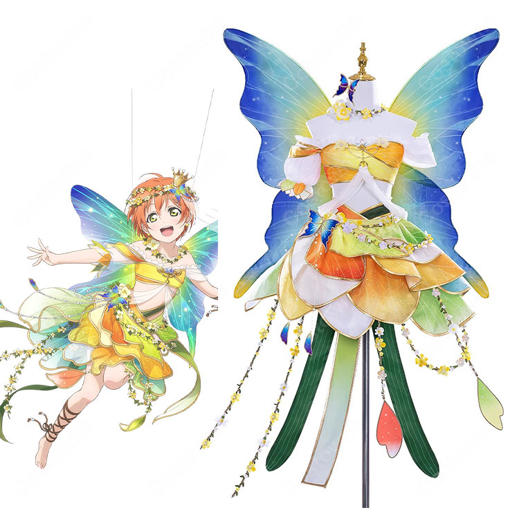 ラブライブ!スクフェス 星空凛 妖精の国編 お姉ちゃんみたい♪ 覚醒後 コスプレ衣装 翼付き対応-1