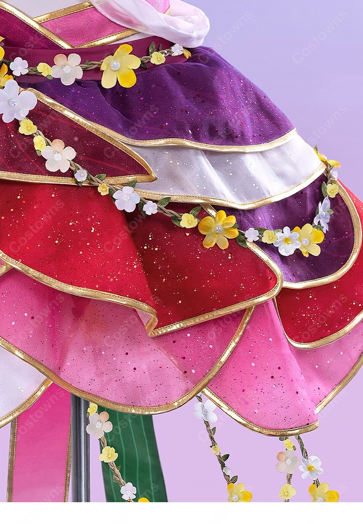 ラブライブ！スクフェス 西木野真姫 妖精の国編 こっそり練習 覚醒後 コスプレ衣装 花妖精風ステージ衣装-6