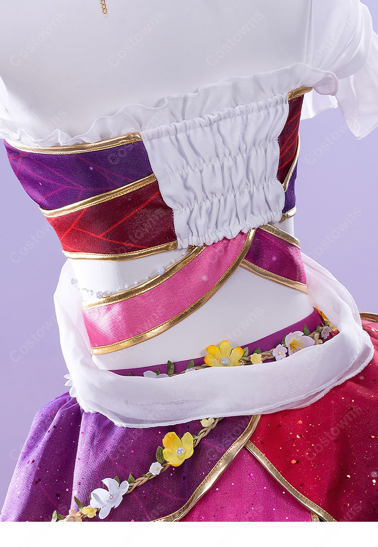 ラブライブ！スクフェス 西木野真姫 妖精の国編 こっそり練習 覚醒後 コスプレ衣装 花妖精風ステージ衣装-3