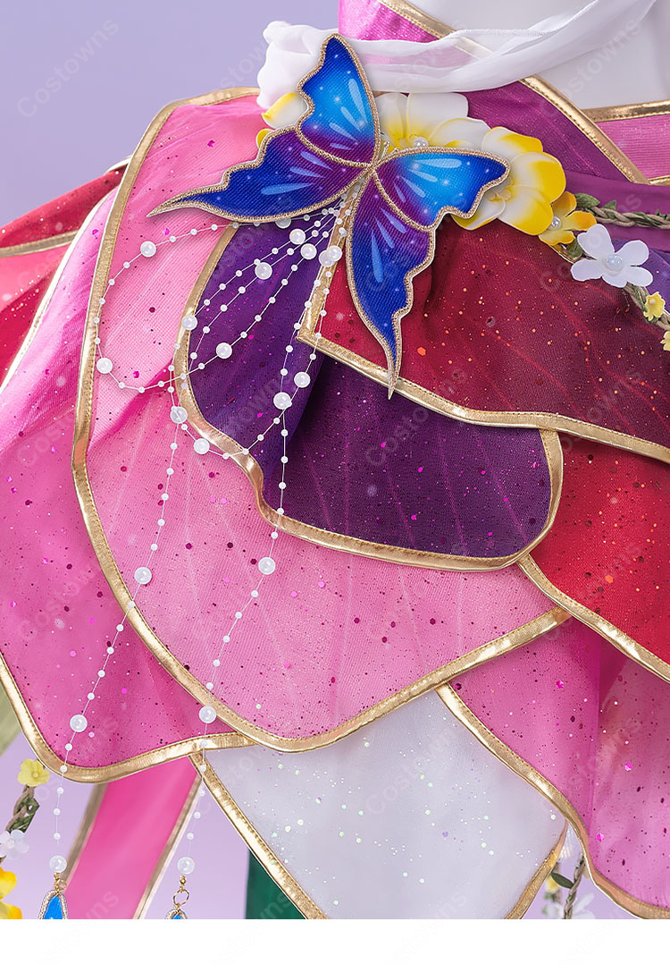 ラブライブ！スクフェス 西木野真姫 妖精の国編 こっそり練習 覚醒後 コスプレ衣装 花妖精風ステージ衣装-5