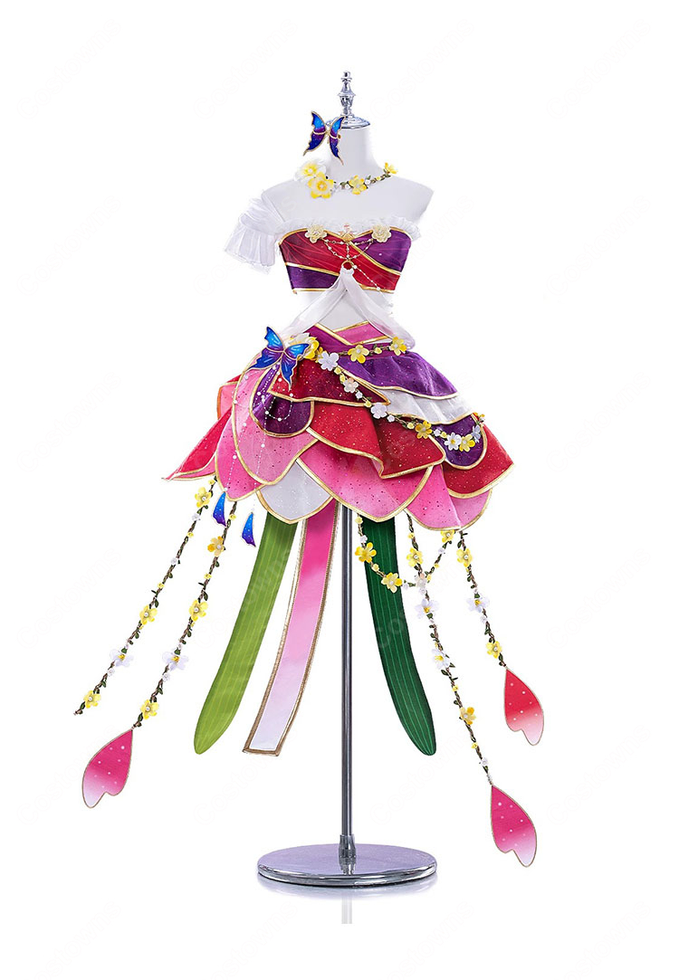 ラブライブ！スクフェス 西木野真姫 妖精の国編 こっそり練習 覚醒後 コスプレ衣装 花妖精風ステージ衣装-2