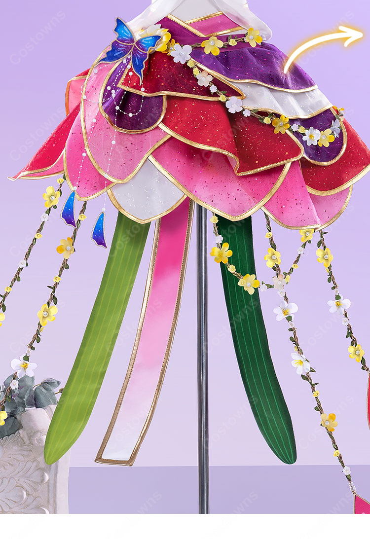 ラブライブ！スクフェス 西木野真姫 妖精の国編 こっそり練習 覚醒後 コスプレ衣装 花妖精風ステージ衣装-4