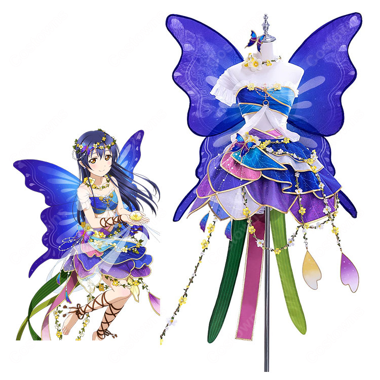 ラブライブ!スクフェス 園田海未 妖精の国編 妖精の音楽家 覚醒後Ver. コスプレ衣装-1