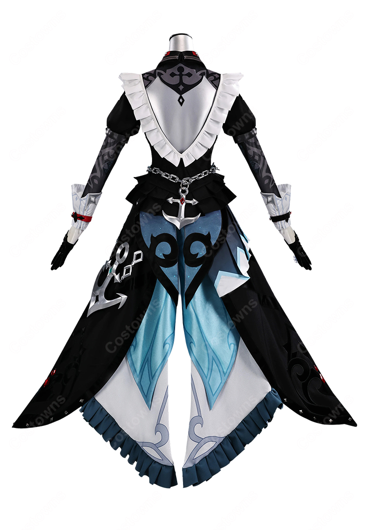 原神 ダニカ コスプレ衣装 メイド長Ver. ブラック×ホワイト ロングスカート衣装セット イベント・撮影向け-4