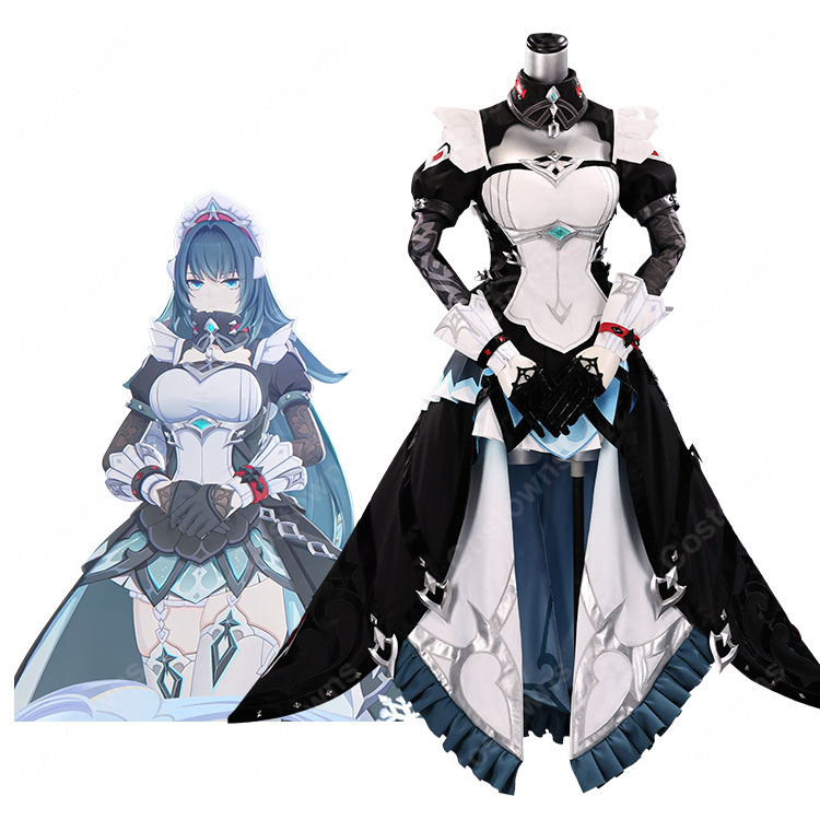 原神 ダニカ コスプレ衣装 メイド長Ver. ブラック×ホワイト ロングスカート衣装セット イベント・撮影向け-1