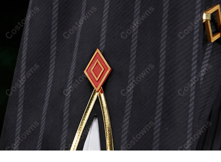 鳴潮 鎖暝 サメイ コスプレ衣装 Ver3.7風 黒系ロングアウター ドレスセット イベント撮影対応-17
