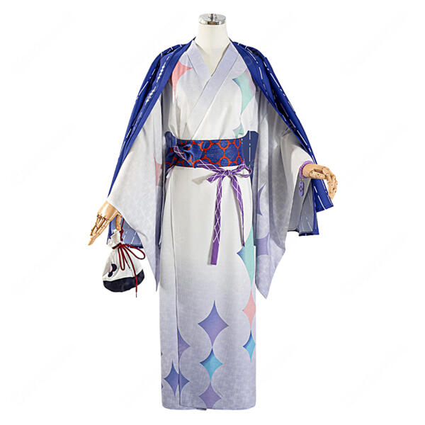 にじさんじ×極楽湯・RAKU SPA 星導ショウ 浴衣Ver. コスプレ衣装 和装セット 小物付き イベント撮影対応元の画像