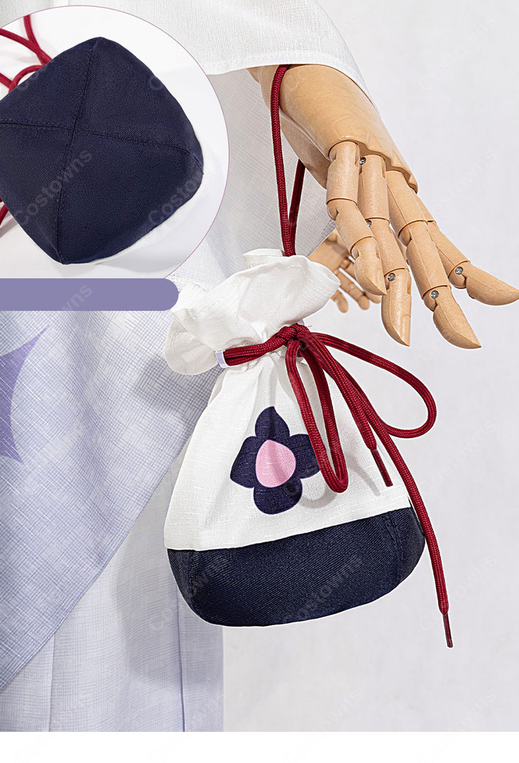 にじさんじ×極楽湯・RAKU SPA 星導ショウ 浴衣Ver. コスプレ衣装 和装セット 小物付き イベント撮影対応-9