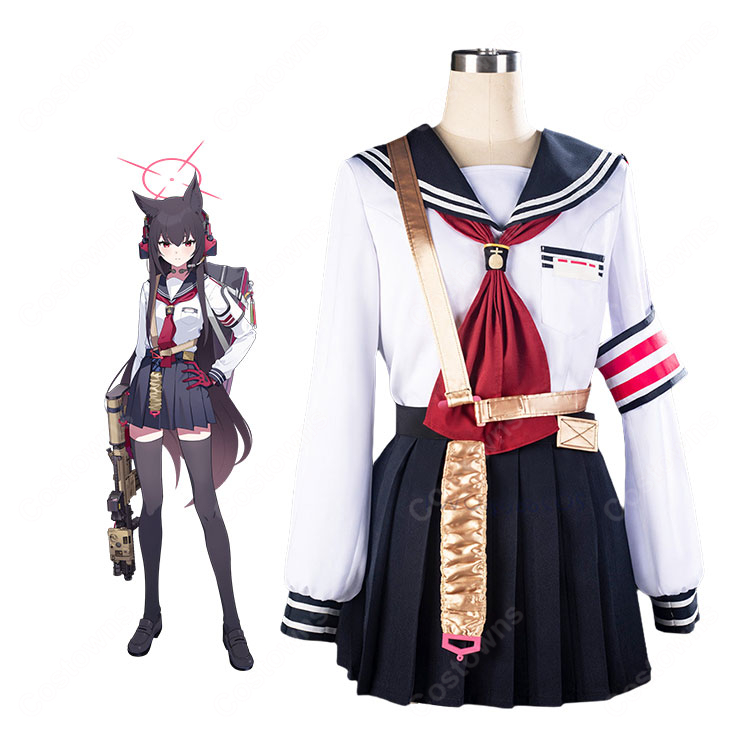 ブルーアーカイブ 七度ユキノ コスプレ衣装 SRT特殊学園 FOX小隊 セーラー制服風セット-1