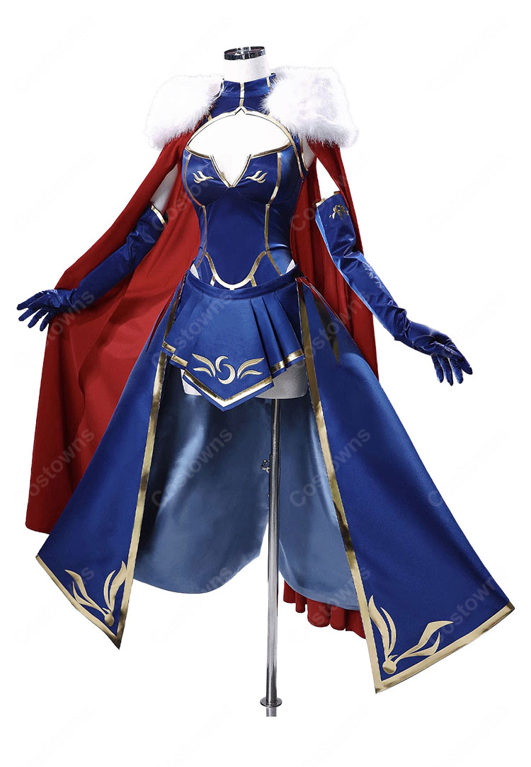 Fate/Grand Order アルトリア・ペンドラゴン(ランサー) 第三再臨 コスプレ衣装 マント・手袋付き 甲冑追加可-4