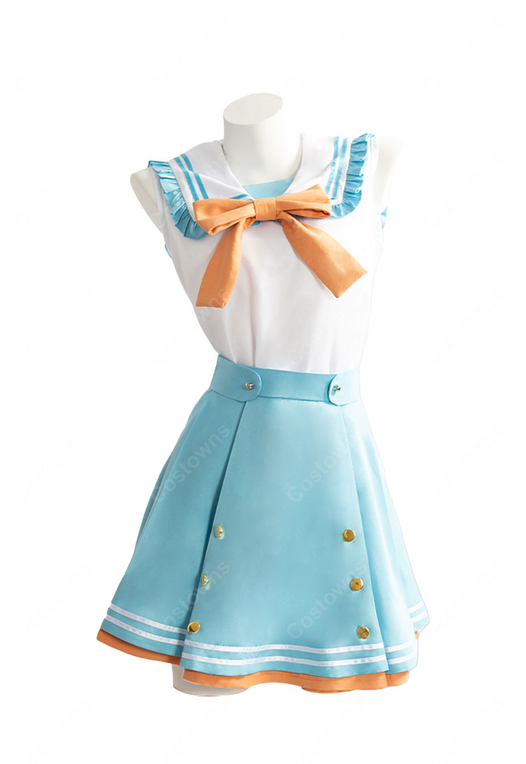 hololive ホロライブ 大空スバル ラブミ!衣装 コスプレ衣装 セーラー風セット リボン付き イベント撮影向け-2