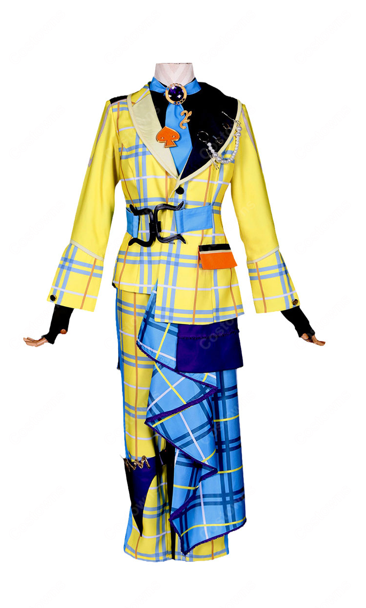 あんさんぶるスターズ!! 天城一彩 コトノハ衣装 コスプレ衣装 チェック柄ステージ衣装 フルセット-2
