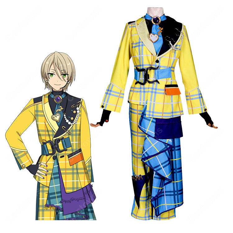 あんさんぶるスターズ!! 白鳥 藍良 コトノハ衣装 コスプレ衣装 チェック柄ステージ衣装セット イベント撮影向け-1
